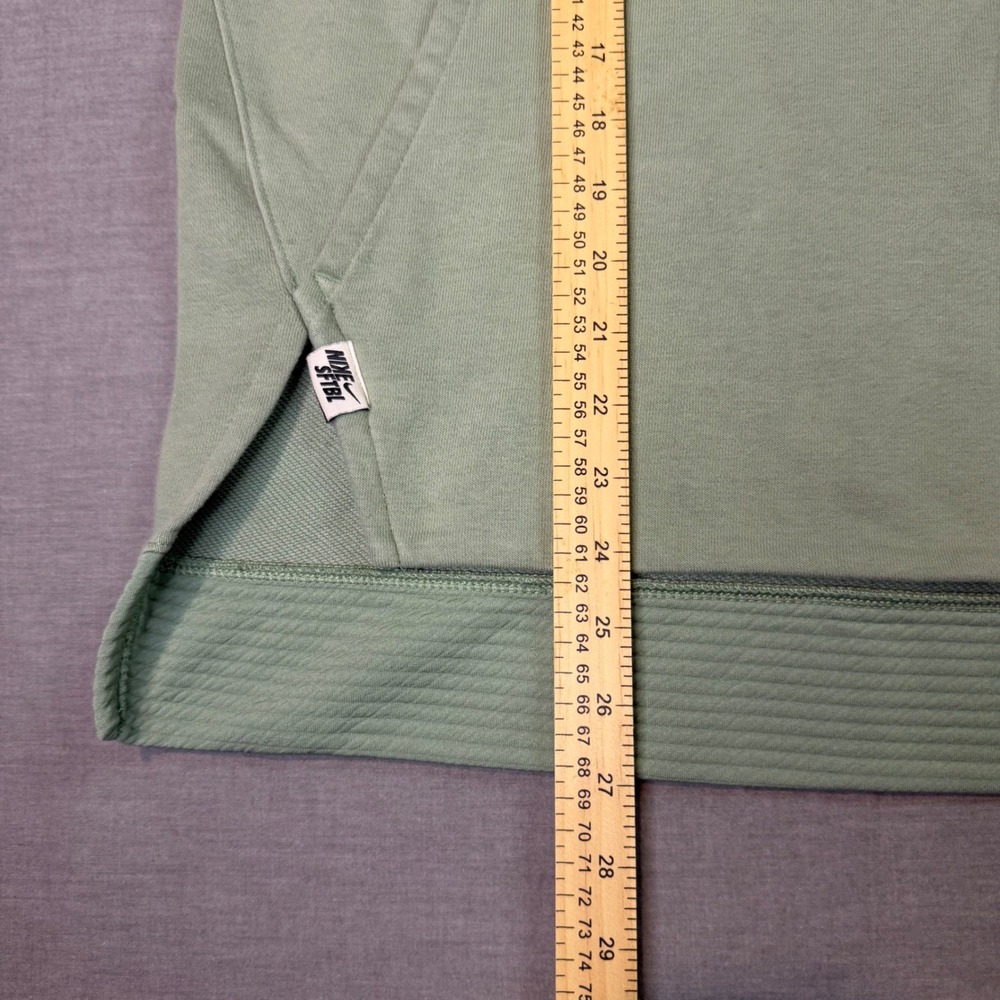 Nike Softball Hoodie Women's Medium Green Dri-FIT 1/4 Zip Pullover Cropped Front - Picture 6 of 13